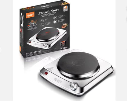 RAF Electric Stove Single Hot Plate 1000W | Portable Cooking Burner | Overheat Protection | Model R.8204