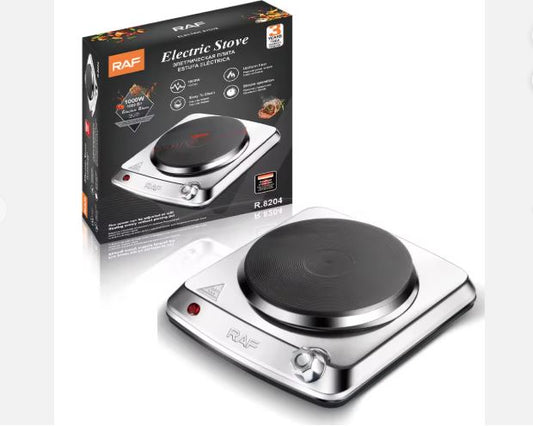 RAF Electric Stove Single Hot Plate 1000W | Portable Cooking Burner | Overheat Protection | Model R.8204