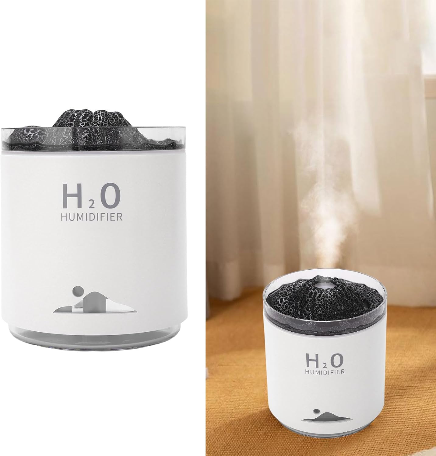 Volcano Essential Oil Diffuser Large Capacity Colorful Aromatherapy Humidifier Night Light for Home Spa Yoga Studio