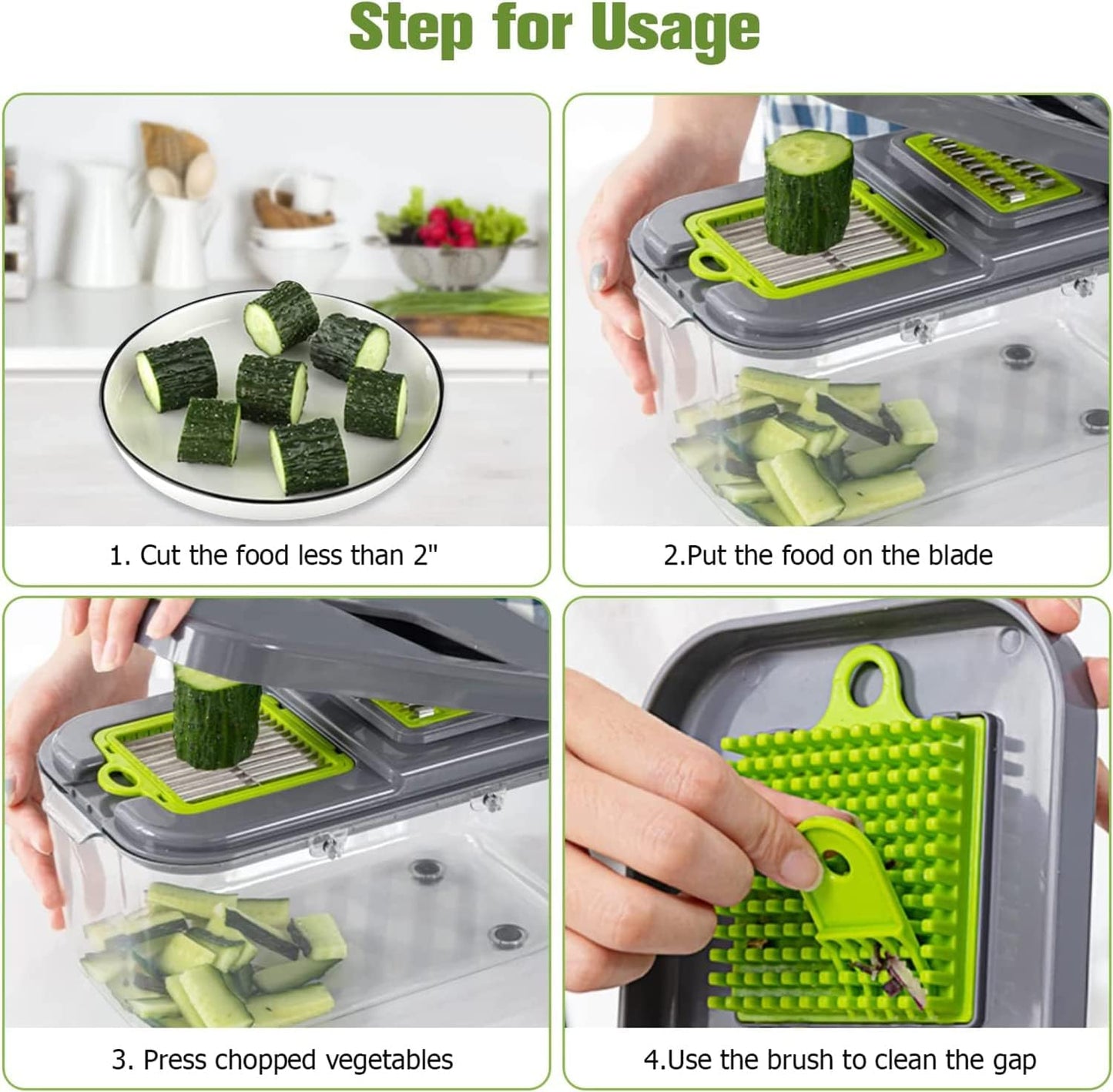 22-in-1 Vegetable Chopper with Container | Onion Cutter, Slicer & Grater with Basket
