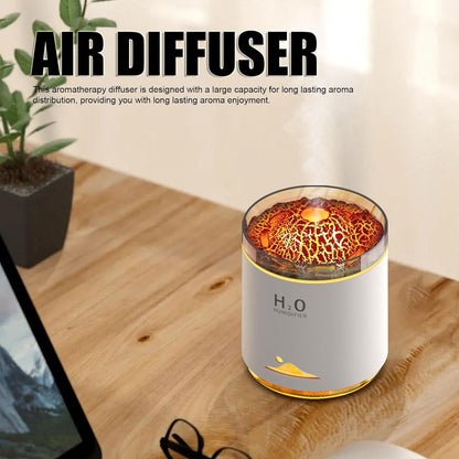 Volcano Essential Oil Diffuser Large Capacity Colorful Aromatherapy Humidifier Night Light for Home Spa Yoga Studio