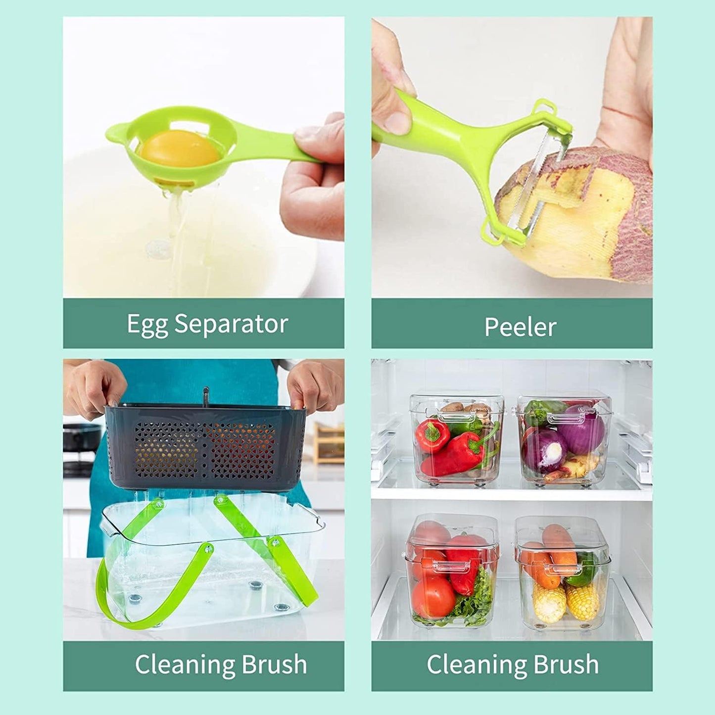 22-in-1 Vegetable Chopper with Container | Onion Cutter, Slicer & Grater with Basket