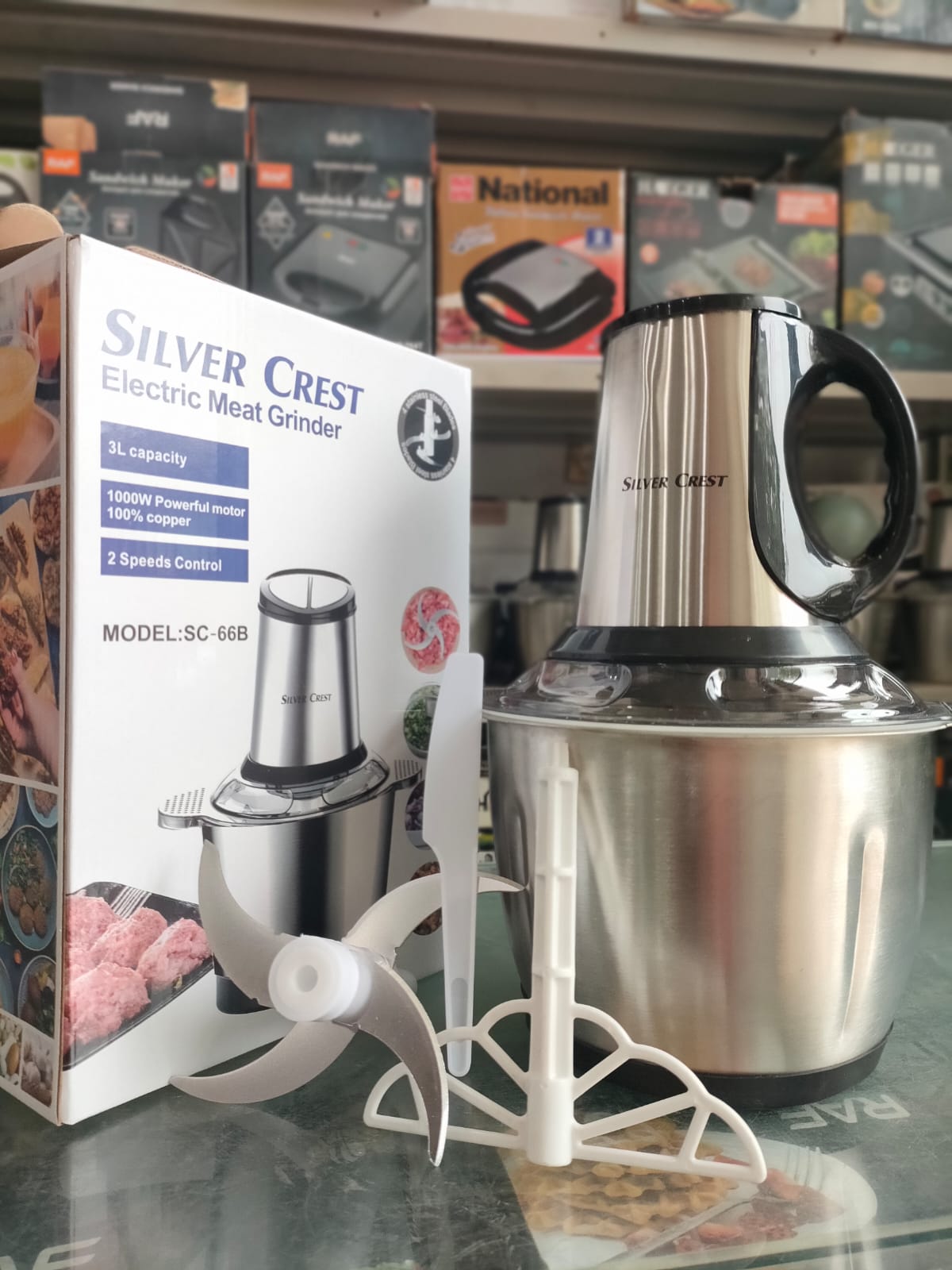 Silver Crest 3L Chopper 2025 Model | 1000W Meat Grinder | 4-Blade Powerful Food Processor