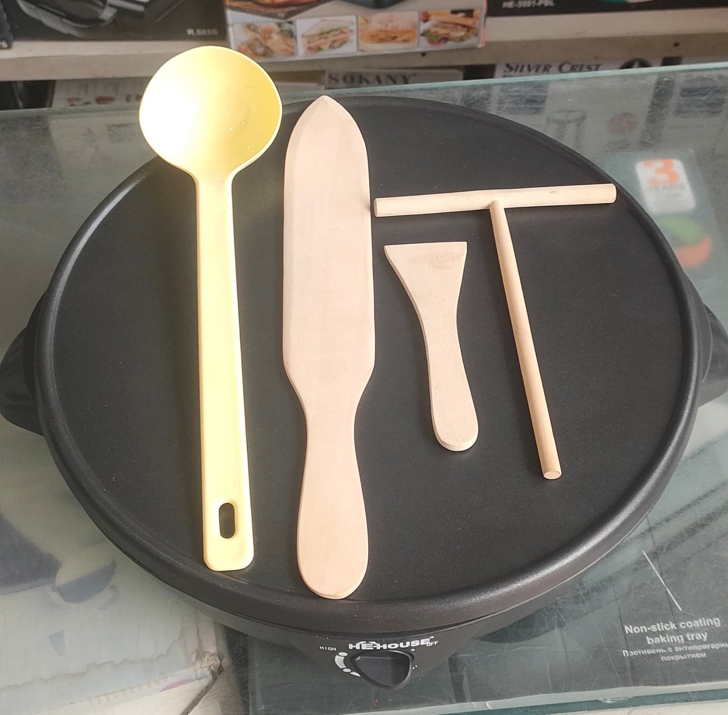 He House Crepe Maker Flat Pan Tawa Stove