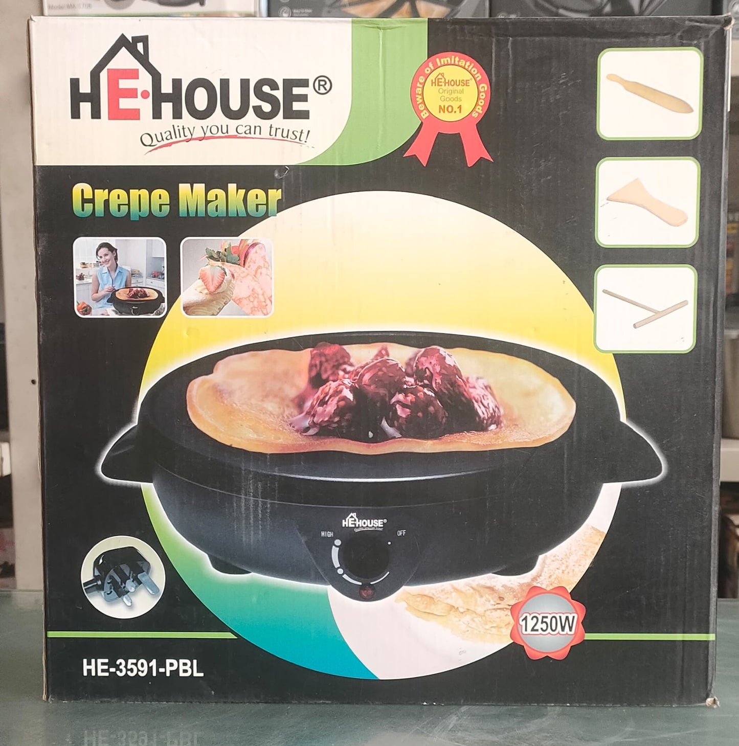He House Crepe Maker Flat Pan Tawa Stove