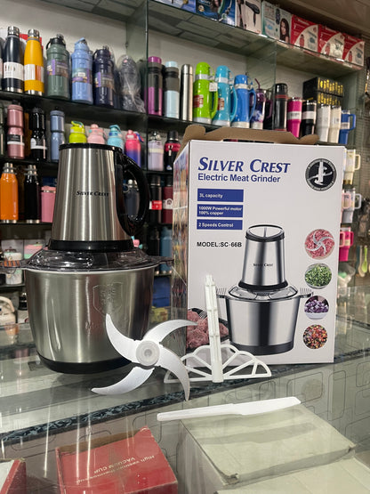 Silver Crest 3L Chopper 2025 Model | 1000W Meat Grinder | 4-Blade Powerful Food Processor