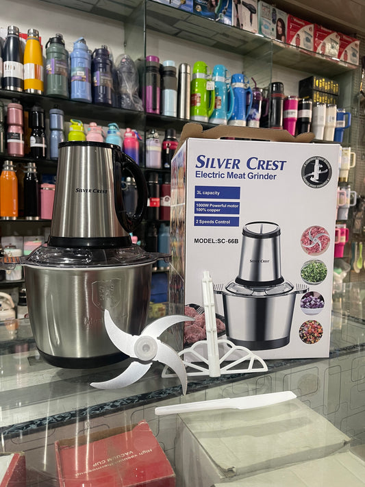 Silver Crest 3L Chopper 2025 Model | 1000W Meat Grinder | 4-Blade Powerful Food Processor