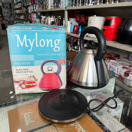 Mylong Electric Heat Kettle 3.0L Stainless Steel – Fast Boil Tea Kettle with Auto Shut-Off | Model MY-3030