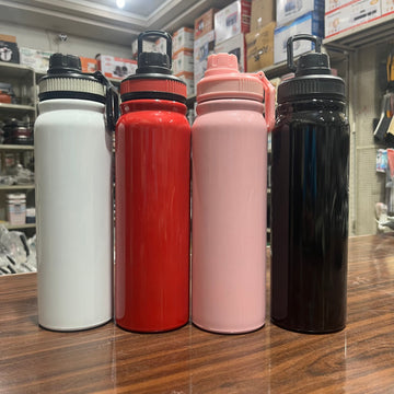 Double Wall Large Mouth Stainless Steel Vacuum Flask Water Bottle 1000Ml