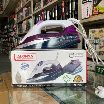 Alonsa AL-725 2800W Steam Iron with Auto Shut-Off & Self-Clean