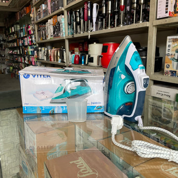 VITEK VT-1266 Steam Iron 2400W – Ceramic UltraCare Soleplate, Vertical Steam, Anti-Drip System