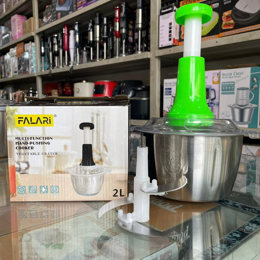 Multifunctional Stainless Steel Manual Food Chopper 2L